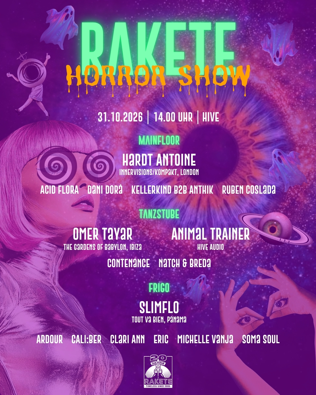 Flyer for Rakete Horror Show