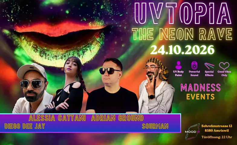 Flyer for UVTOPIA - The Neon Rave