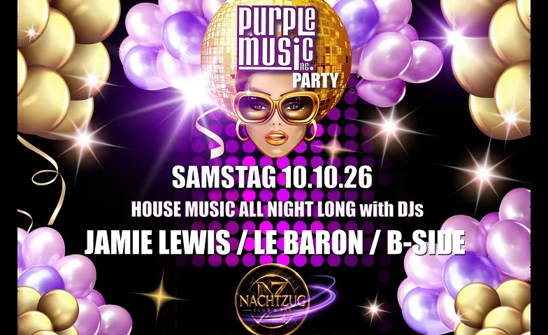 Flyer for PURPLE MUSIC PARTY