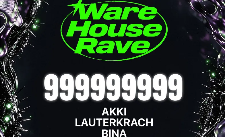 Flyer for 999999999 Warehouse Rave