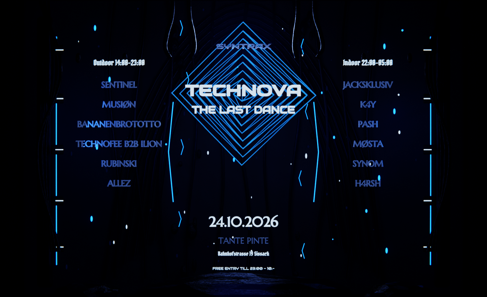 Flyer for TECHNOVA  The Last Dance