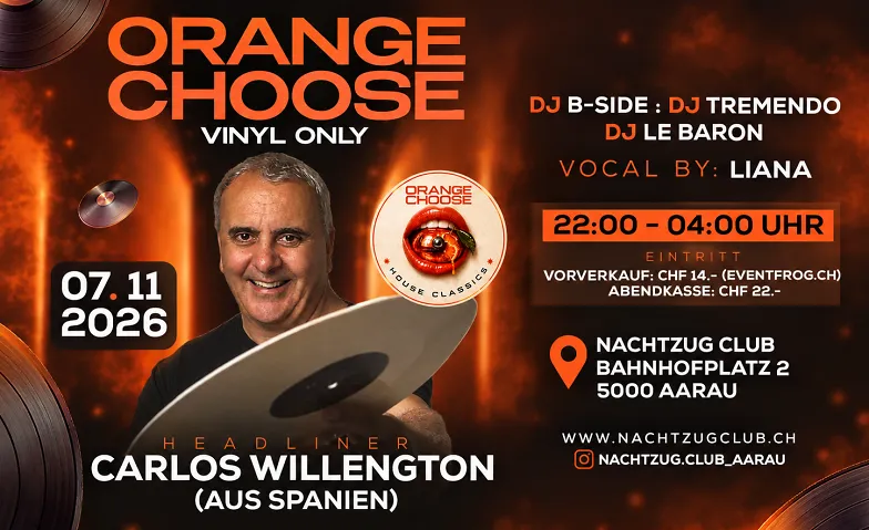 Flyer for ORANGE CHOOSE – VINYL ONLY