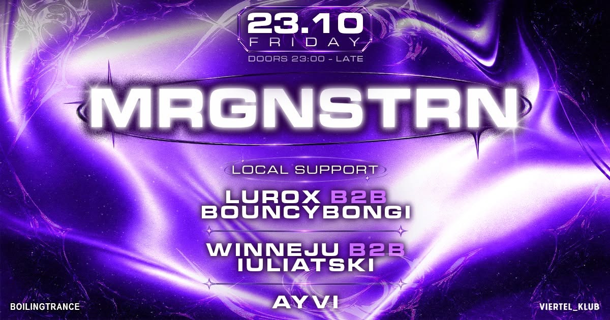 Flyer for BOILING TRANCE W/ mrgnstrn