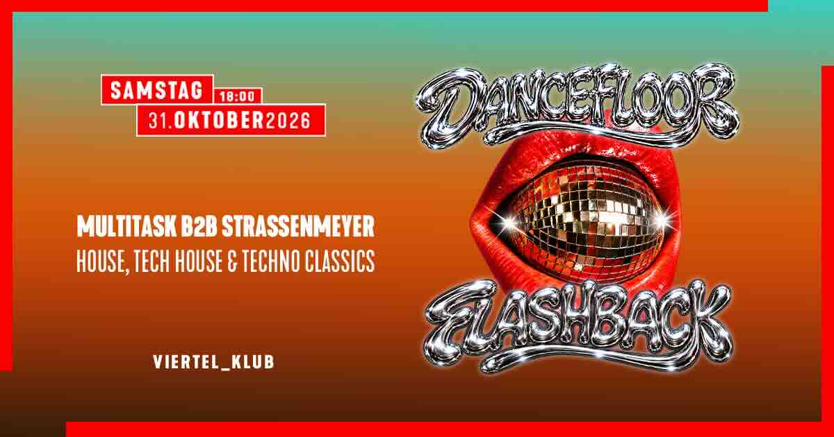 Flyer for DANCEFLOOR FLASHBACK