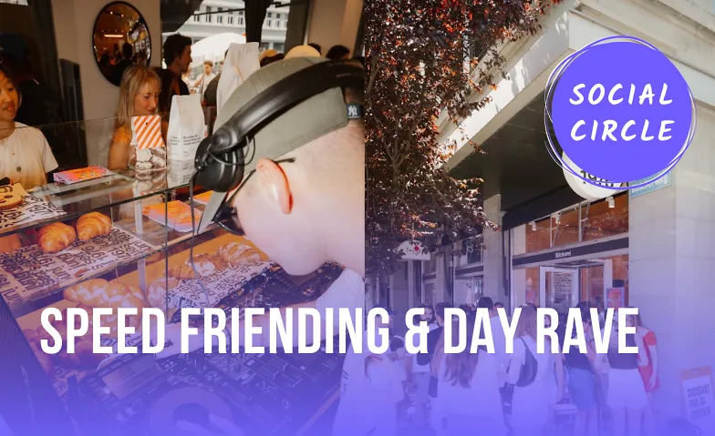 Flyer for Speed Friending & Day Rave