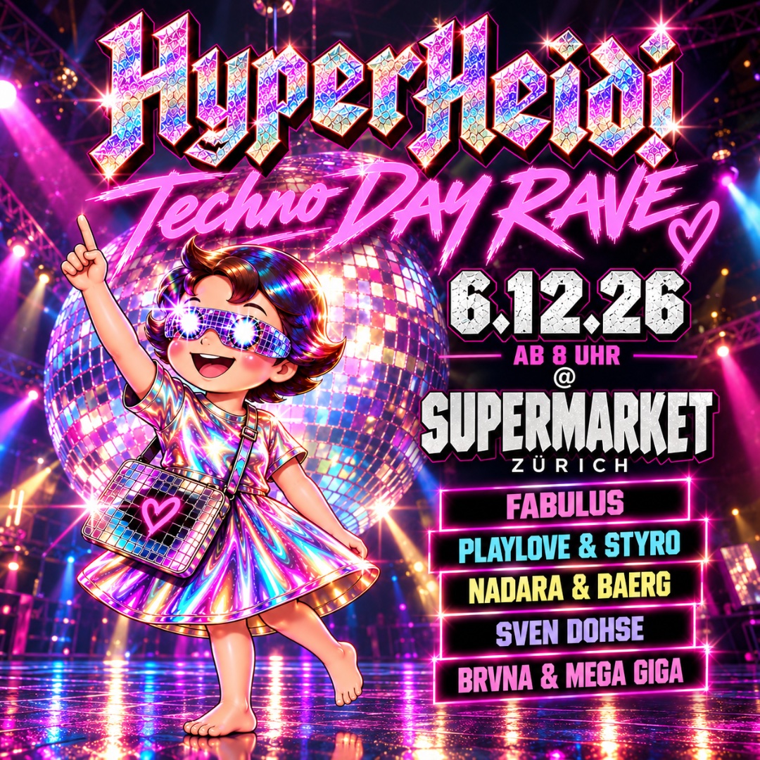 Flyer for Hyper Heidi Techno Day Rave