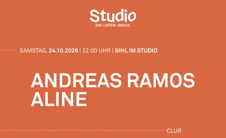 Flyer for SIHL IM STUDIO: ANDREAS RAMOS & ALINE