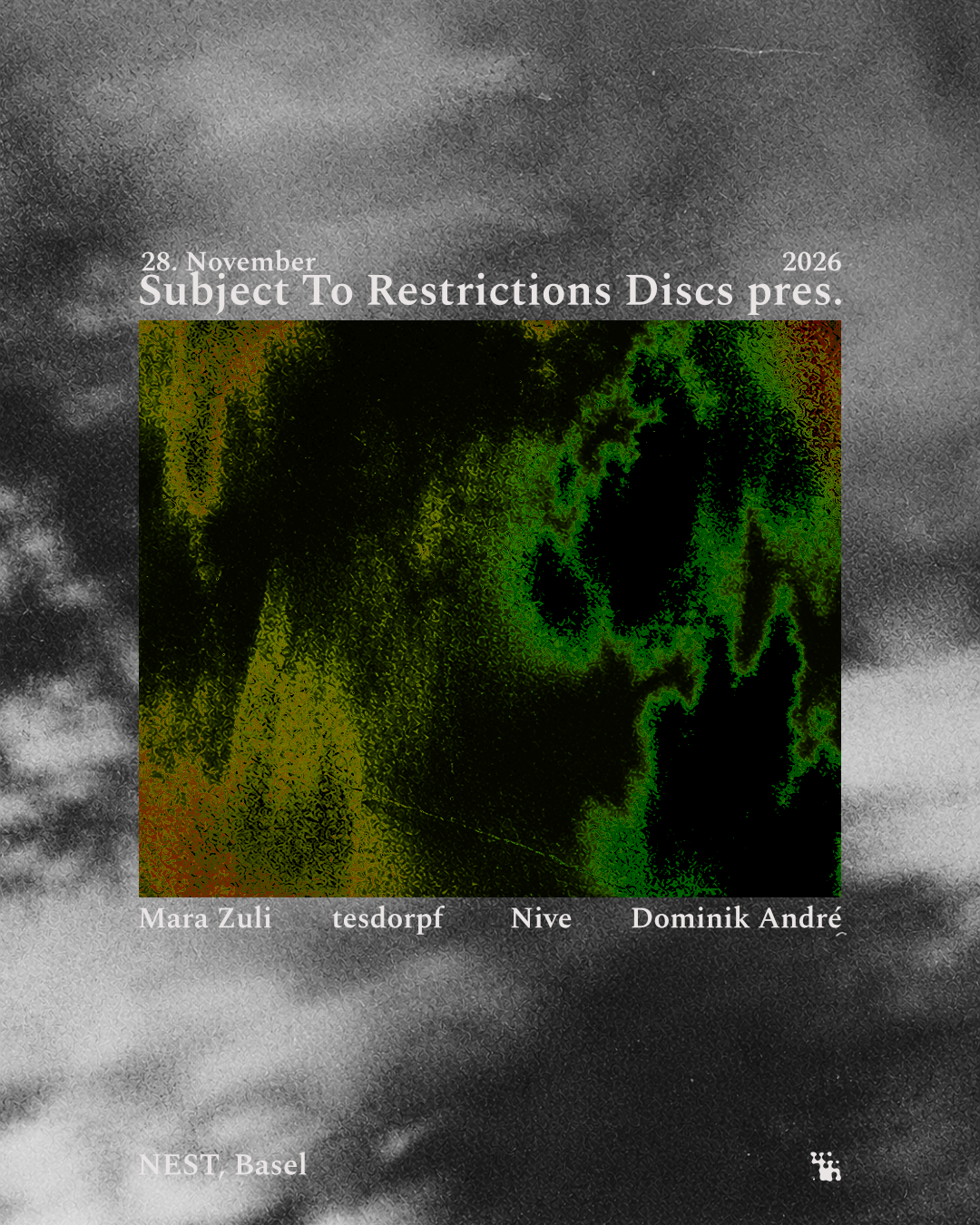 Flyer for Subject To Restrictions Discs pres.
