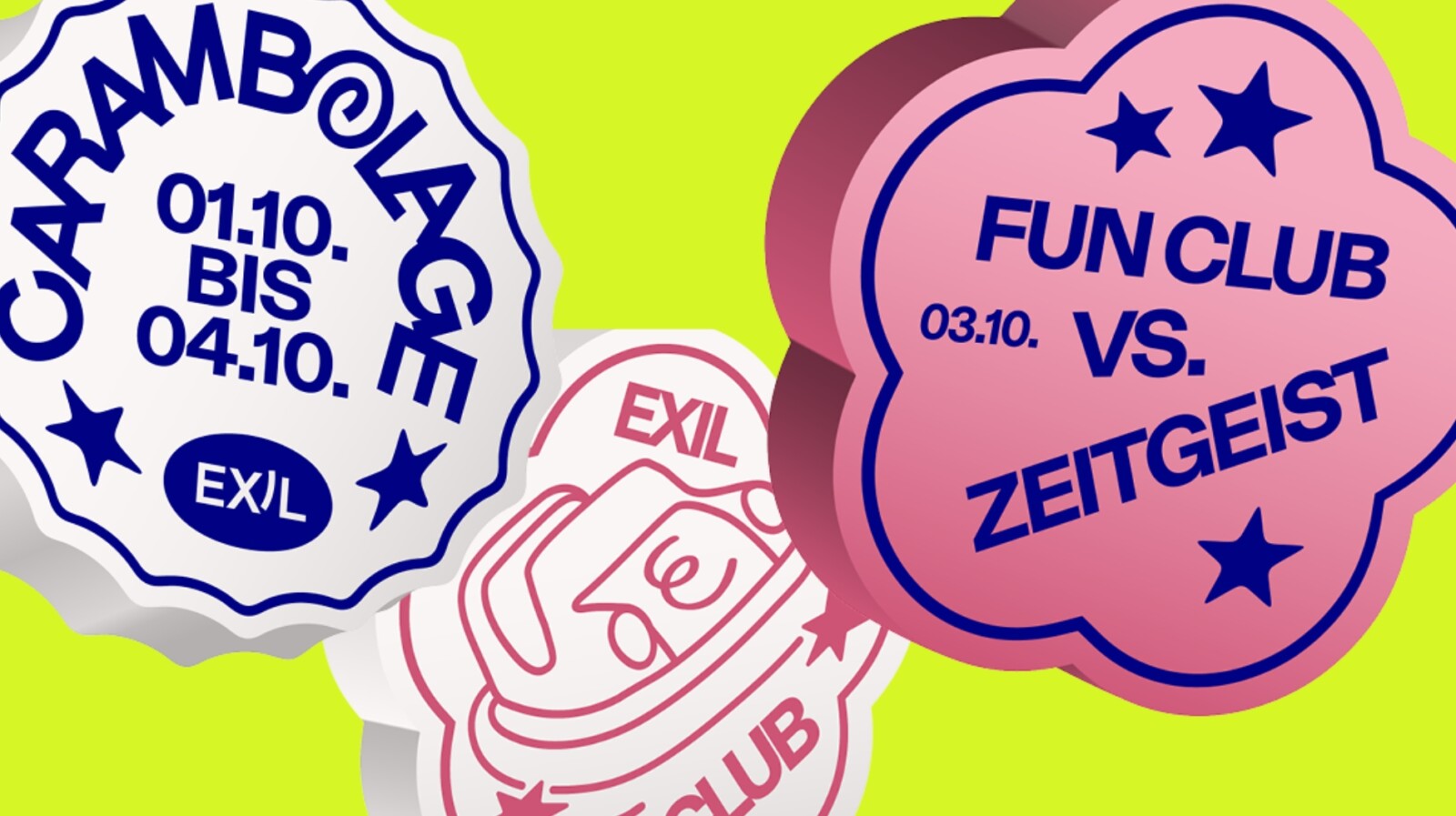 Flyer for Fun Club vs. Zeitgeist – Das Party-Battle im EXIL